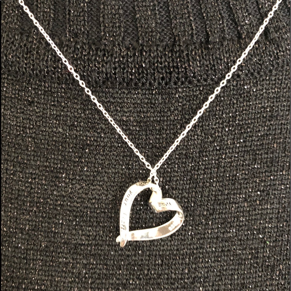 Sterling Silver Heart Friendship Necklace